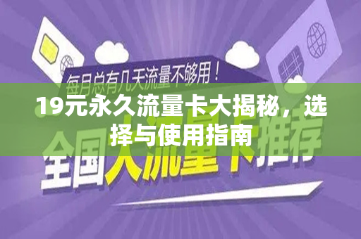 19元永久流量卡大揭秘，选择与使用指南