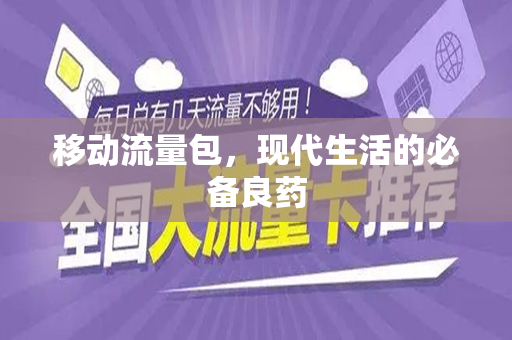 移动流量包，现代生活的必备良药