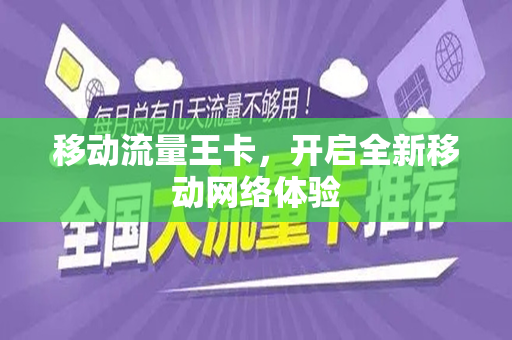 移动流量王卡，开启全新移动网络体验