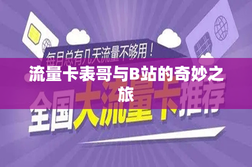 流量卡表哥与B站的奇妙之旅