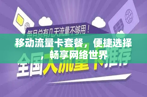 移动流量卡套餐，便捷选择，畅享网络世界