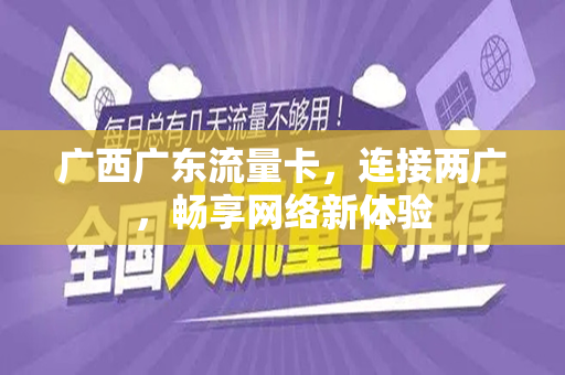 广西广东流量卡，连接两广，畅享网络新体验