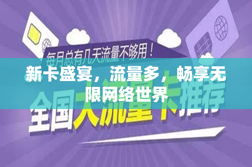 新卡盛宴，流量多，畅享无限网络世界