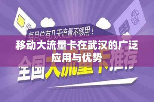 移动大流量卡在武汉的广泛应用与优势