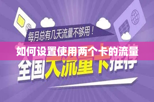 如何设置使用两个卡的流量