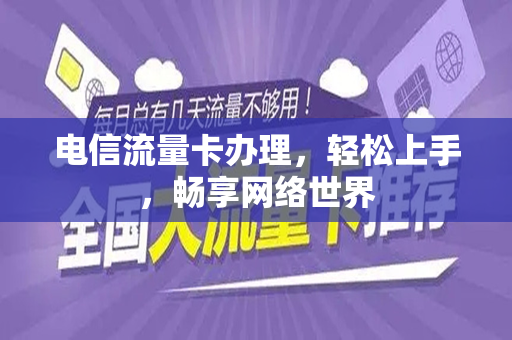 电信流量卡办理，轻松上手，畅享网络世界