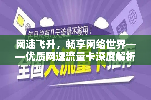 网速飞升，畅享网络世界——优质网速流量卡深度解析