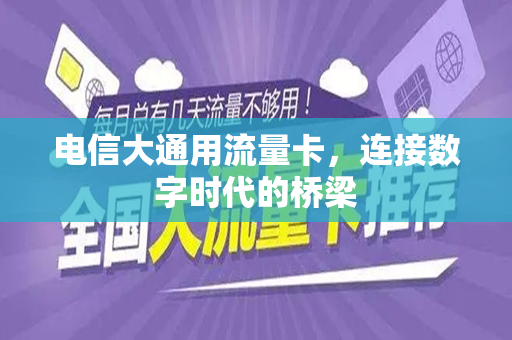 电信大通用流量卡，连接数字时代的桥梁