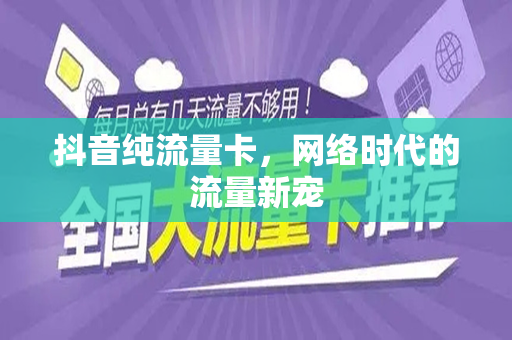 抖音纯流量卡，网络时代的流量新宠