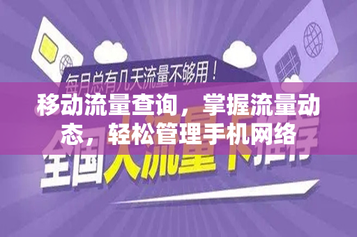 移动流量查询，掌握流量动态，轻松管理手机网络