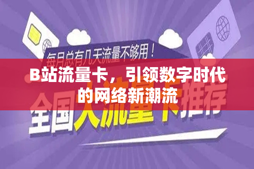 B站流量卡，引领数字时代的网络新潮流