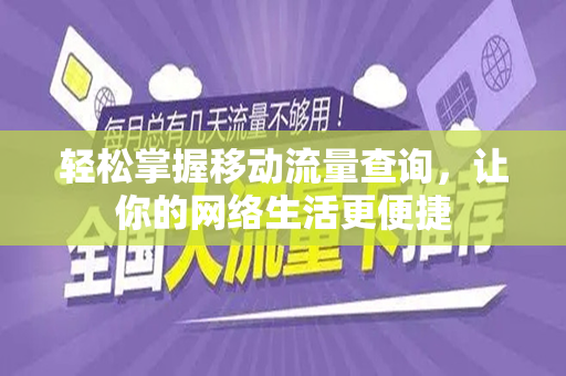 轻松掌握移动流量查询，让你的网络生活更便捷