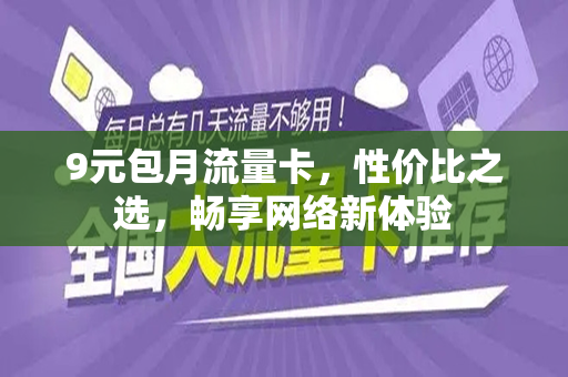 9元包月流量卡，性价比之选，畅享网络新体验