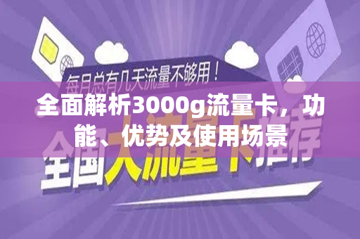 全面解析3000g流量卡，功能、优势及使用场景