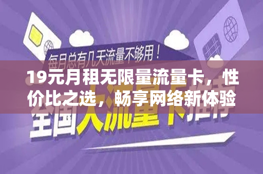 19元月租无限量流量卡，性价比之选，畅享网络新体验
