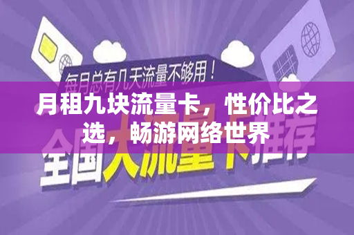 月租九块流量卡，性价比之选，畅游网络世界