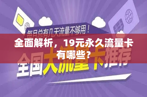 全面解析，19元永久流量卡有哪些？