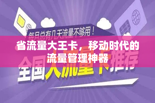 省流量大王卡，移动时代的流量管理神器