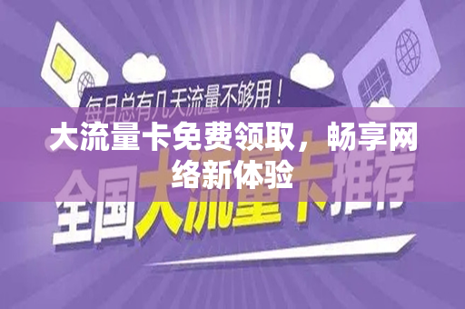大流量卡免费领取，畅享网络新体验