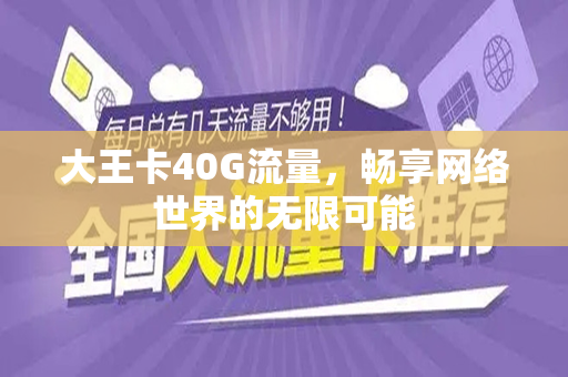 大王卡40G流量，畅享网络世界的无限可能