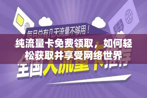 纯流量卡免费领取，如何轻松获取并享受网络世界