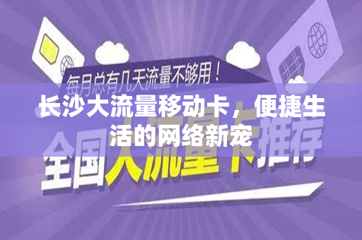 长沙大流量移动卡，便捷生活的网络新宠