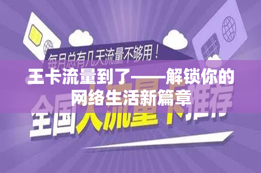 王卡流量到了——解锁你的网络生活新篇章
