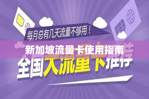 新加坡流量卡使用指南