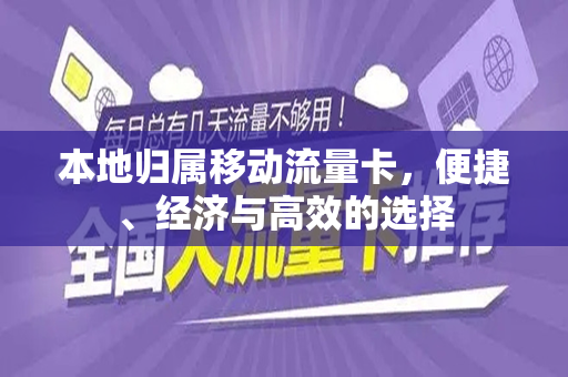 本地归属移动流量卡，便捷、经济与高效的选择