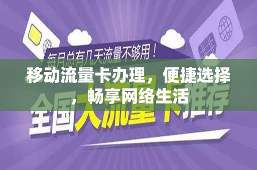 移动流量卡办理，便捷选择，畅享网络生活