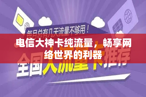电信大神卡纯流量，畅享网络世界的利器