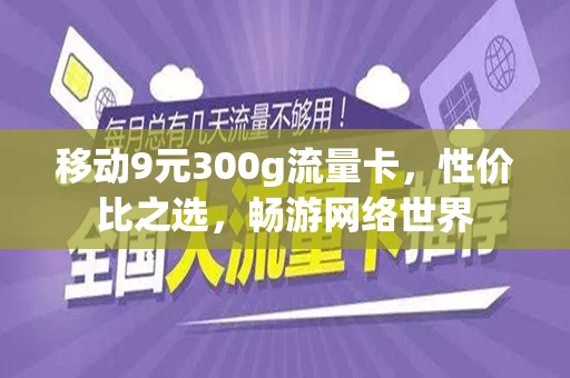 移动9元300g流量卡，性价比之选，畅游网络世界