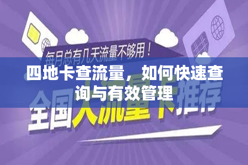 四地卡查流量，如何快速查询与有效管理