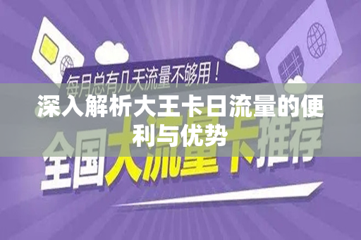 深入解析大王卡日流量的便利与优势