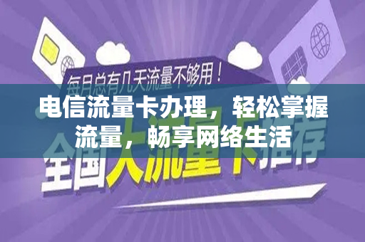 电信流量卡办理，轻松掌握流量，畅享网络生活