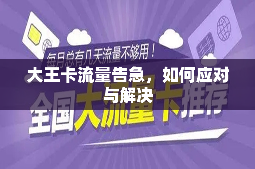 大王卡流量告急，如何应对与解决