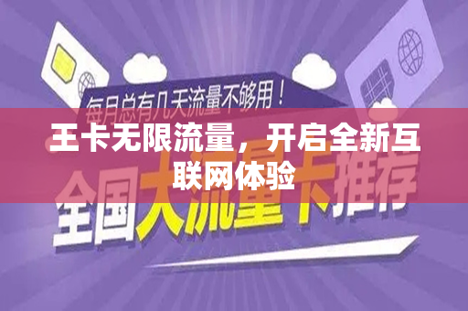 王卡无限流量，开启全新互联网体验