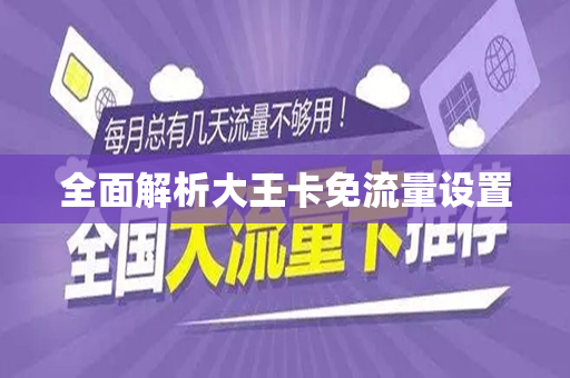 全面解析大王卡免流量设置