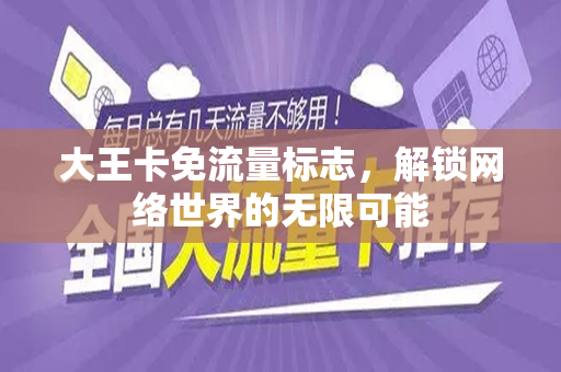 大王卡免流量标志，解锁网络世界的无限可能