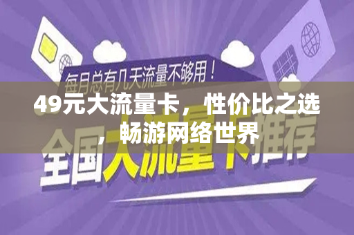 49元大流量卡，性价比之选，畅游网络世界