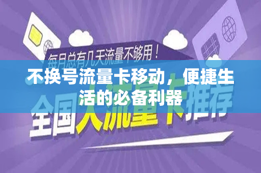 不换号流量卡移动，便捷生活的必备利器