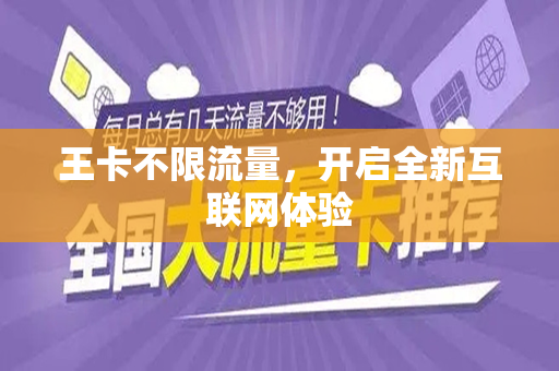 王卡不限流量，开启全新互联网体验