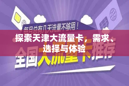 探索天津大流量卡，需求、选择与体验