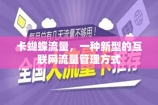 卡蝴蝶流量，一种新型的互联网流量管理方式