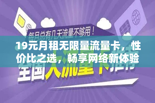 19元月租无限量流量卡，性价比之选，畅享网络新体验