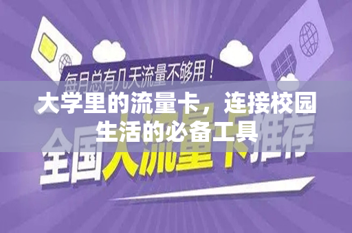 大学里的流量卡，连接校园生活的必备工具