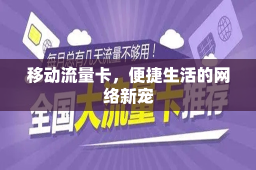 移动流量卡，便捷生活的网络新宠