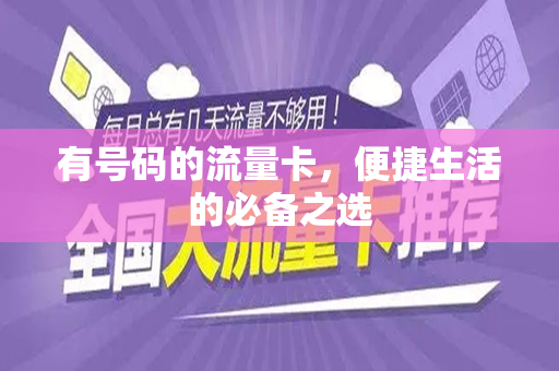 有号码的流量卡，便捷生活的必备之选
