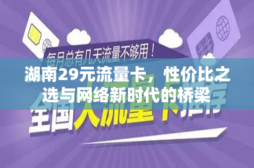 湖南29元流量卡，性价比之选与网络新时代的桥梁