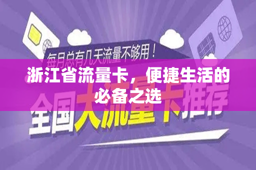 浙江省流量卡，便捷生活的必备之选